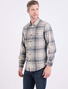 Camisa casual Dockers de algodón manga larga para hombre