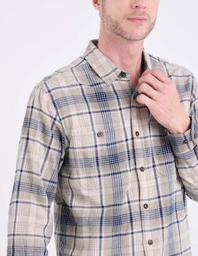 Camisa casual Dockers de algodón manga larga para hombre