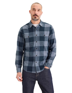 Camisa casual Dockers de algodón manga larga para hombre