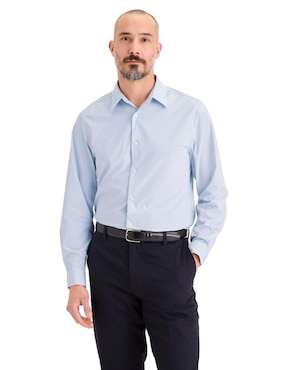 Camisa de vestir Dockers de algodón manga larga para hombre