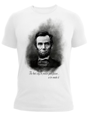 Playera Marëvnyk abraham lincoln cuello redondo para hombre