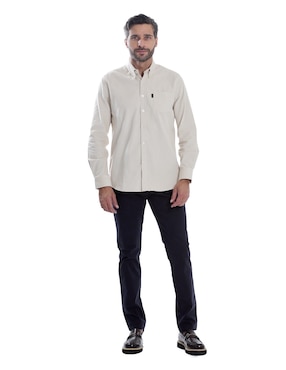 Camisa casual Chaps de algodón manga larga para hombre