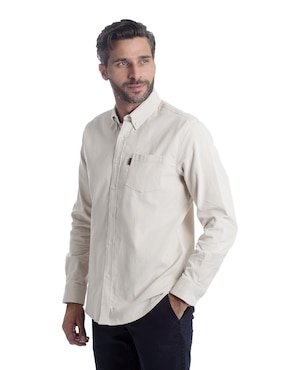 Camisa casual Chaps de algodón manga larga para hombre