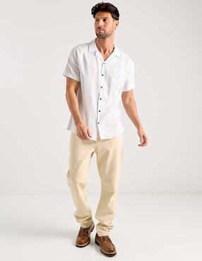 Camisa casual Jbe de algodón manga corta para hombre