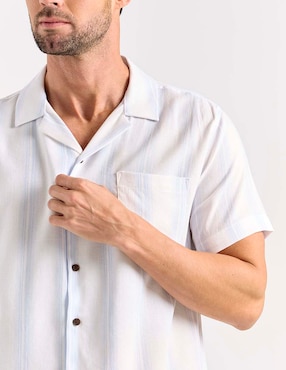 Camisa casual Jbe de algodón manga corta para hombre