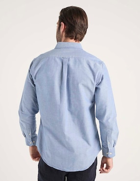 Camisa casual Izod de algodón manga larga para hombre