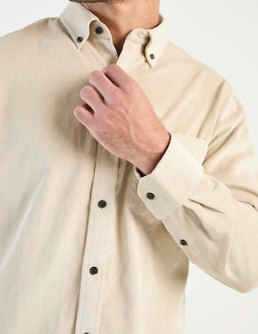 Camisa casual Izod de algodón manga larga para hombre