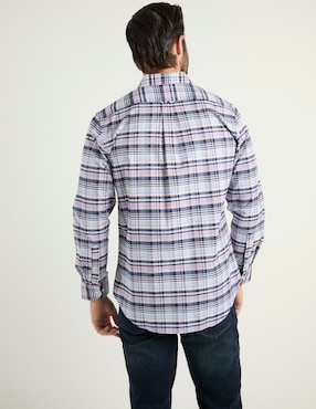 Camisa casual Izod algodón manga larga para hombre