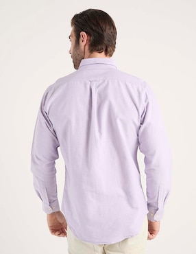 Camisa casual Izod de algodón manga larga para hombre