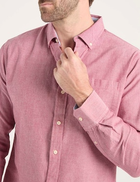 Camisa casual Izod de algodón manga larga para hombre