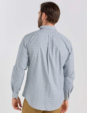 Camisa casual Izod de algodón manga larga para hombre