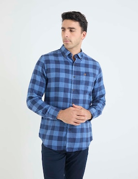 Camisa casual Izod de algodón manga larga para hombre