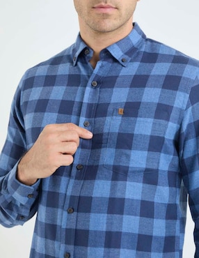 Camisa casual Izod de algodón manga larga para hombre