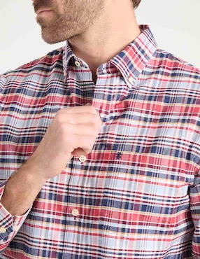 Camisa casual Izod de algodón manga larga para hombre