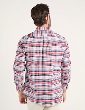 Camisa casual Izod de algodón manga larga para hombre