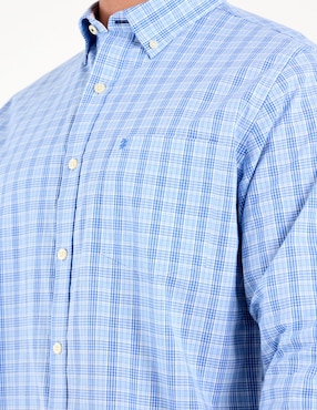 Camisa casual Izod de algodón manga larga para hombre