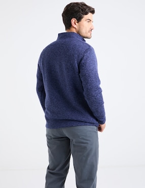 Suéter Izod cuello con cierre para hombre