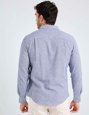 Camisa casual Jbe de algodón manga larga para hombre