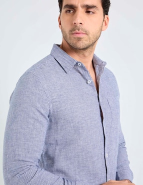 Camisa casual Jbe de algodón manga larga para hombre