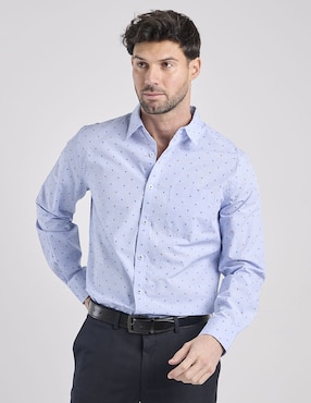 Camisa casual Jbe de algodón manga larga para hombre