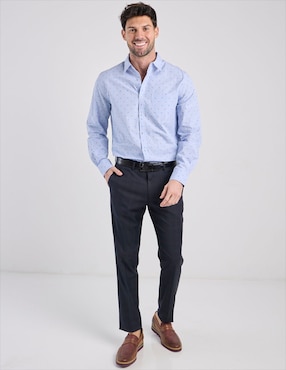 Camisa casual Jbe de algodón manga larga para hombre