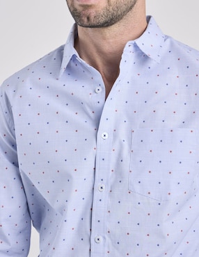 Camisa casual Jbe de algodón manga larga para hombre