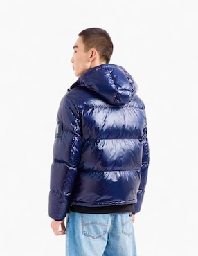 Chamarra acolchada Armani Exchange impermeable con capucha para hombre