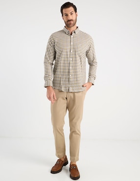 Camisa casual Dioro de algodón manga larga para hombre