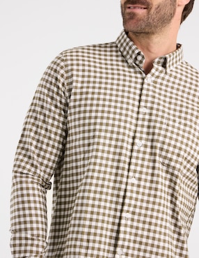 Camisa casual Dioro de algodón manga larga para hombre