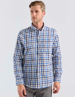 Camisa casual Dioro de algodón manga larga para hombre
