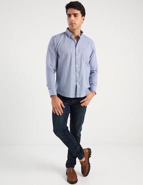 Camisa casual Dioro de algodón manga larga para hombre