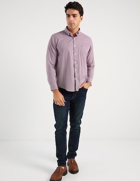 Camisa casual Dioro de algodón manga larga para hombre