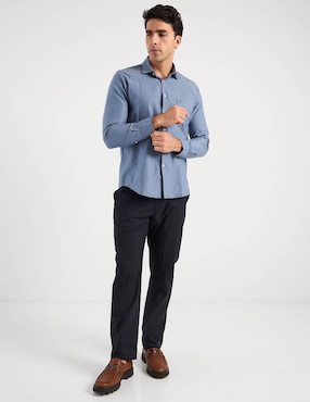 Camisa casual Dioro de algodón manga larga para hombre