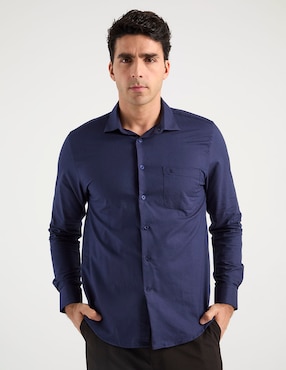 Camisa casual Dioro de algodón manga larga para hombre