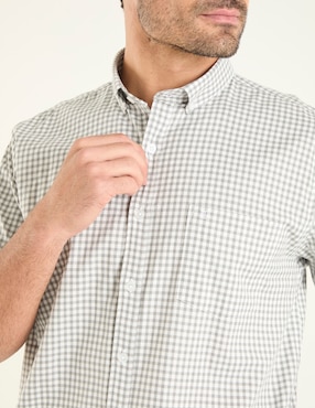 Camisa casual Dioro de algodón manga corta para hombre