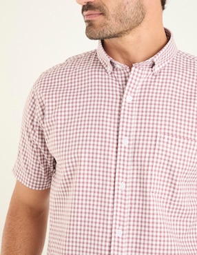 Camisa casual Dioro de algodón manga corta para hombre