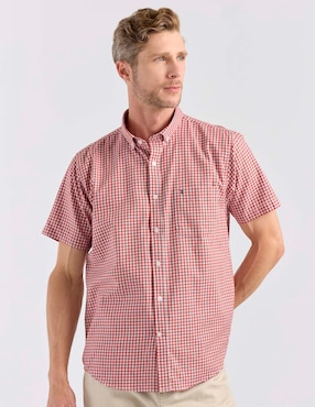 Camisa casual Dioro de algodón manga corta para hombre
