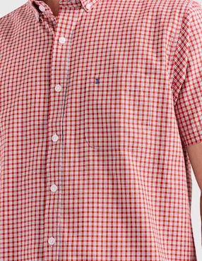 Camisa casual Dioro de algodón manga corta para hombre