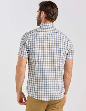 Camisa casual Dioro de algodón manga corta para hombre