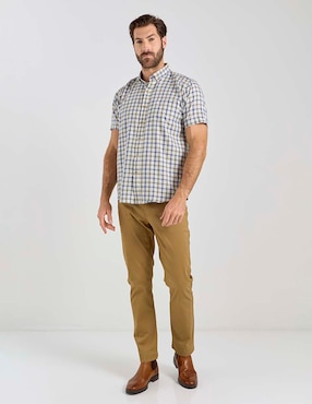 Camisa casual Dioro de algodón manga corta para hombre