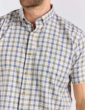Camisa casual Dioro de algodón manga corta para hombre