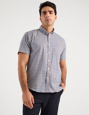 Camisa casual Dioro de algodón manga corta para hombre