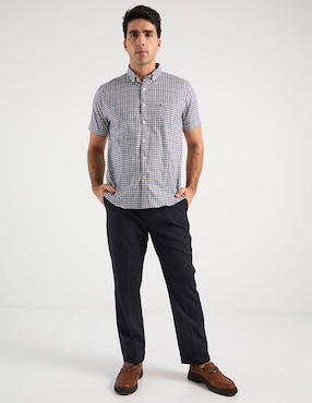 Camisa casual Dioro de algodón manga corta para hombre