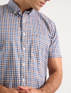 Camisa casual Dioro de algodón manga corta para hombre