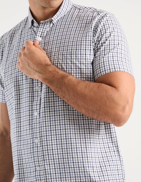 Camisa casual Dioro de algodón manga corta para hombre