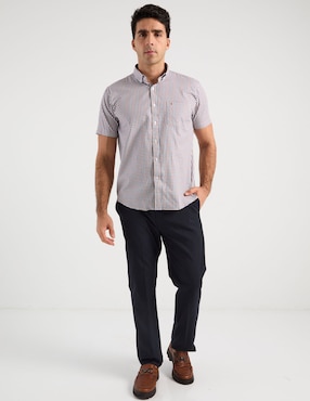 Camisa casual Dioro de algodón manga corta para hombre