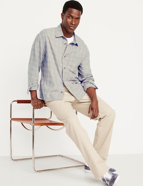Camisa casual Old Navy de algodón manga larga para hombre