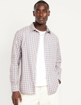 Camisa casual Old Navy de algodón manga larga para hombre