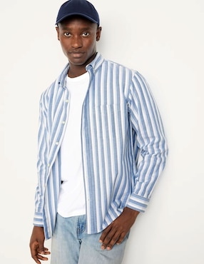 Camisa casual Old Navy de algodón manga larga para hombre