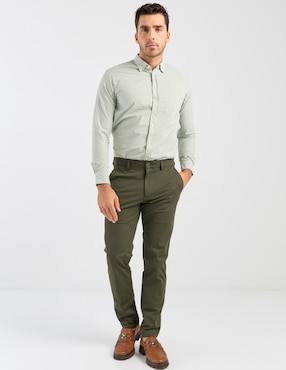 Camisa casual Polosur de algodón manga larga para hombre